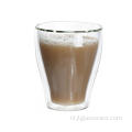 250 ml handgemaakte dubbelwandige glazen beker voor koffie